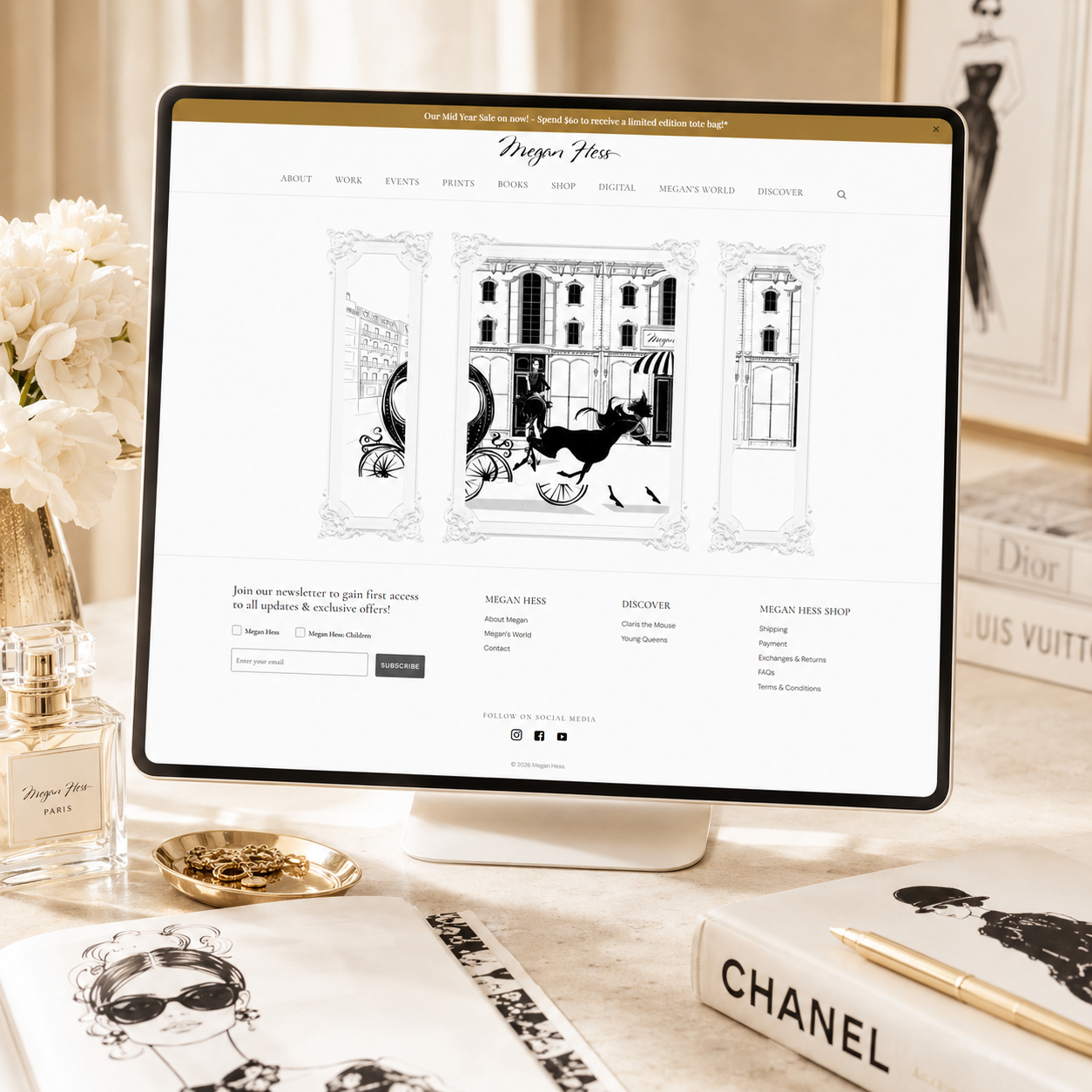 Megan Hess Squarespace Website
