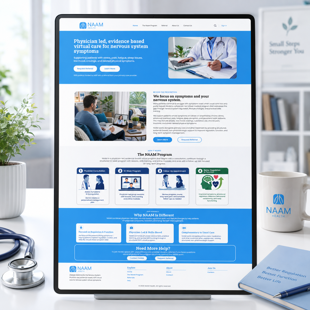 NAAM Health WordPress Website